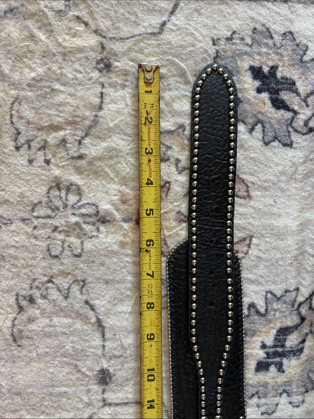Women's Black Crystal Western Belt with Ornate Silver Buckle small